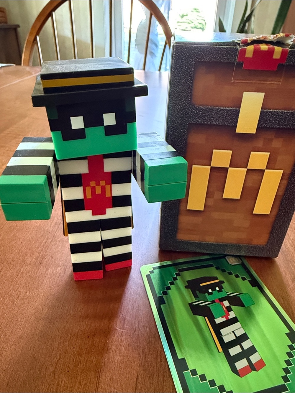 Zombie Hamburglar Block Figure limited-edition McDonald's A Minecraft Movie Box